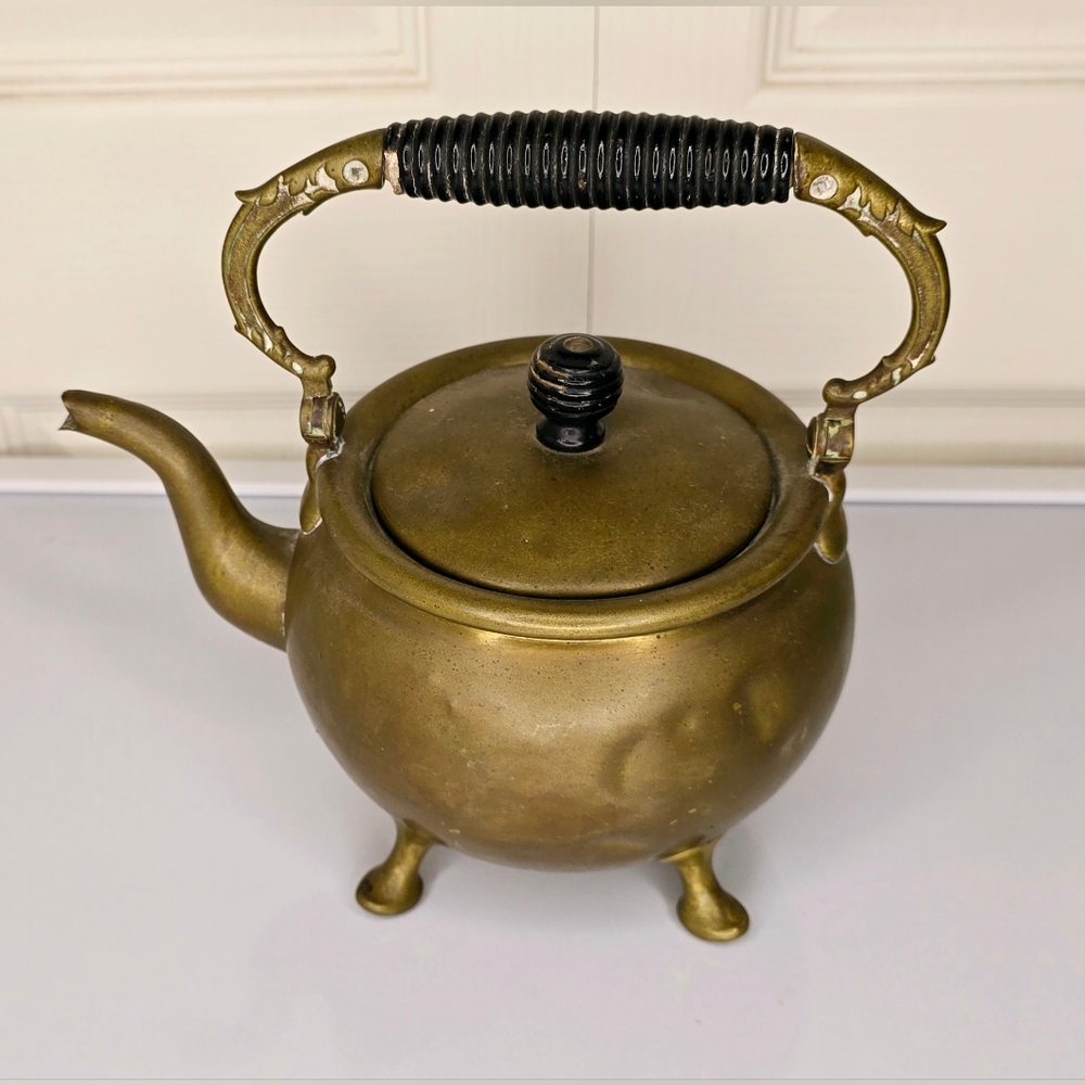 Vintage Brass Teapot with Stands